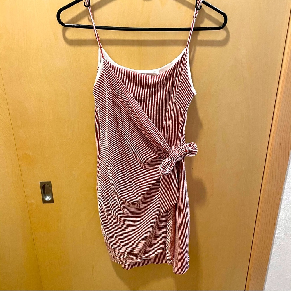 “All in Favor” striped tie dress